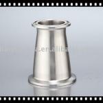 stainless steel concentric reducer, tri-clover end, sanitary grade-