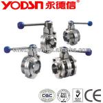 sanitary stainless steel hygeian clamped butterfly valve-