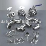Sanitary ball valve,Pneumatic valve,tri-clamp&amp;rubber gasket,hose barb,tee,elbow,