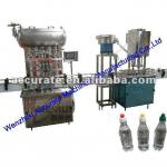 Piston filling plant for liquid