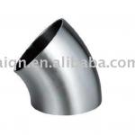 mirror polish 45 degree stainless steel elbow-