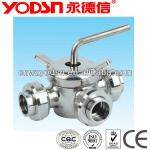 sanitary stainless steel plug valve with SMS union
