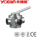 stainless steel sanitary 3 way plug valve