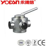 sanitary stainless steel butt plug valve ( CE ISO)