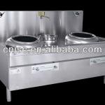CE certified double burners commercial electric induction cooking range with SCHOTT CERAN panel