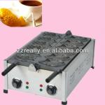 gas and electric hot sale high efficiency fish shape waffle baker maker making machine with CE-