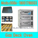 pastry deck oven gas (3 Decks 6 Trays,manufacturer low price)