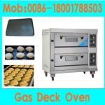 double deck oven gas/ china gas deck oven /bakery equipment (2 Decks 4 Trays)