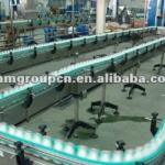 milk production line belt conveyor system