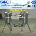Stainless steel duplex filter for juice processing line