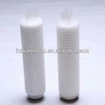 10 inch Hydrophilic Polytetrafluoroethylene PTFE pleated membrane filter cartridge with absolute filtration efficiency