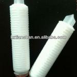 0.22 micron Polytetrafluoroethylene PTFE pleated membrane filter cartridge with absolute filtration efficiency