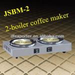 2-boiler coffee maker with stainless steel body, (JSBM-2)-