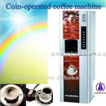 Automatic coin-operated hot and cold coffee machine