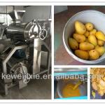 Mango peeling stoning and pulping machine-