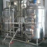 Stainless steel brewing system brew house
