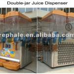 double jar dispenser/fruit juice dispenser 45 liter juice refrigeration machine