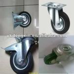 Medium Duty Castors 100mm rubber wheel load capacity 100kgs