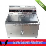 New Counter Top Gas Fryer 34L Single Tank with One Basket-