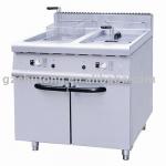 Commercial Double Tanks Two Baskets Fryer With Cabinet