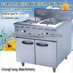 potato fryer machine JSGF-985 gas fryer with cabinet ,food machine