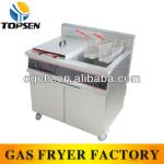 Stand type gas deep fryer for restaurant equipment-