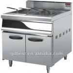 gas style two tank fryer include two basket with cabinet-