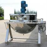 tilting steam-heating jacketed kettle / jacketed boiler with scraper stirrer and agitator mixer / cooking pots