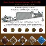Multi-functional wide output range dried dog food extusion line