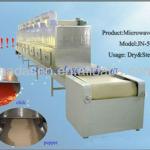 tunnel continuous conveyor belt type industrial microwave oven for drying and sterilizing chilli powder
