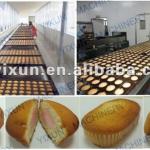 full automatic cake line for custard muffin madeleine cake making machine-