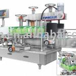 Self adhesive double sides labeling machine