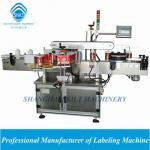 Automatic labeling machine front and back sides also for round bottle