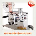 Pneumatic semi automatic top label manual label machine for flat products