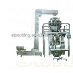 Automatic vertical snack packing machine with multihead weigher