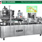 Automatic soft bottle beverage filling and sealing machine