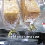 Automatic bread cutting and twist packing machine