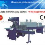 Mineral water bottle shrink wrapping machine