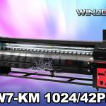 W7-8H with KM 1024/42PL printhead Oversea Supporting service on 1440dpi solvent printer Digital konica printer-