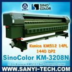 SinoColor for Konica 1440 dpi Solvent Printer, with Konica Head Printer (3.2 m, with Konica Minolta 512 14pl head 1440 dpi)