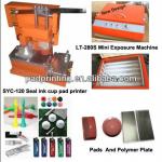 Manual seal ink cup pad printer and mini exposure machine