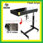 Freely Wheel 6 Lamps Screen Printing Flash dryer