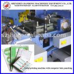 automatic adhesive paper label sticker printer with computer hole punching
