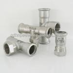 stainless steel crimp fitting for thin-walled tubing pipe fittings