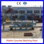 ISO, CE Certificates, Ful auto Control Mobile Concrete Batching Plant YHZS50-