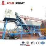 Mobile Concrete Batching Plant/RMC Mobile Plant, Production Capacity 35m3/h, PLD1200 Concrete Batch Machine 2 silos For Sale