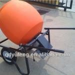 Electric mini portable concrete mixer with 170L orange plastic drum