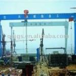 600t sigle girder gantry crane for shipbuilding