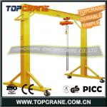 MINI Simple Structure Gantry Crane With Electric hoist