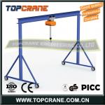 500KG 1000KG Fixed Height Portable Gantry Cranes With Wheels